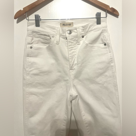 Madewell NWOT 10” Pure White High Rise Skinny Jeans Size 27 - Picture 5 of 14